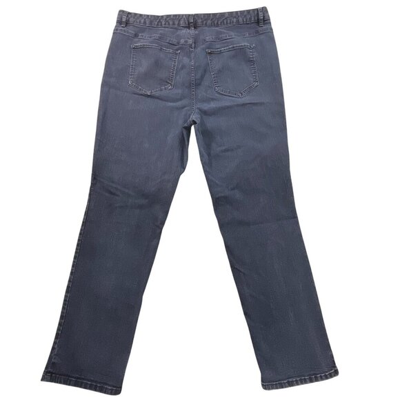 Liz Claiborne‎ Jeans Womens 20W Original Fit Tapered Leg Blue Med Wash Stretch - Picture 2 of 9